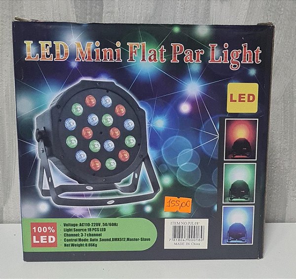 Led canhao de luz festa mini flat par light pjl18