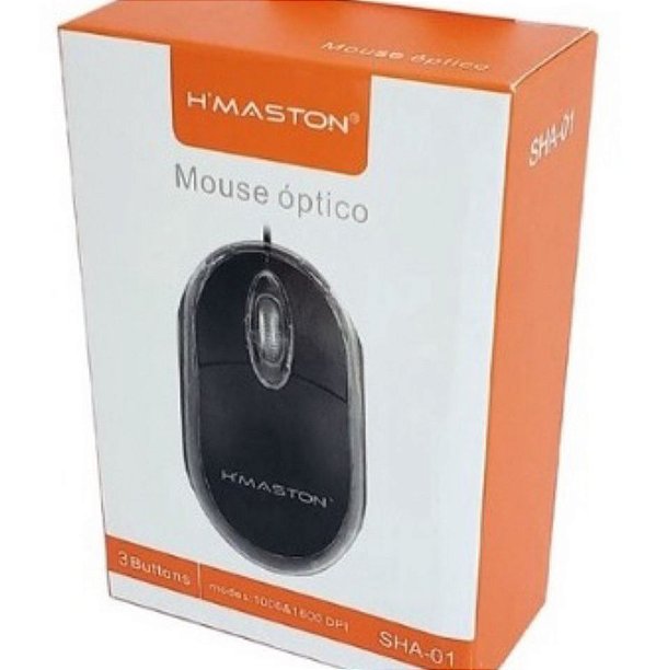 Mouse optico com fio h'maston sha-01