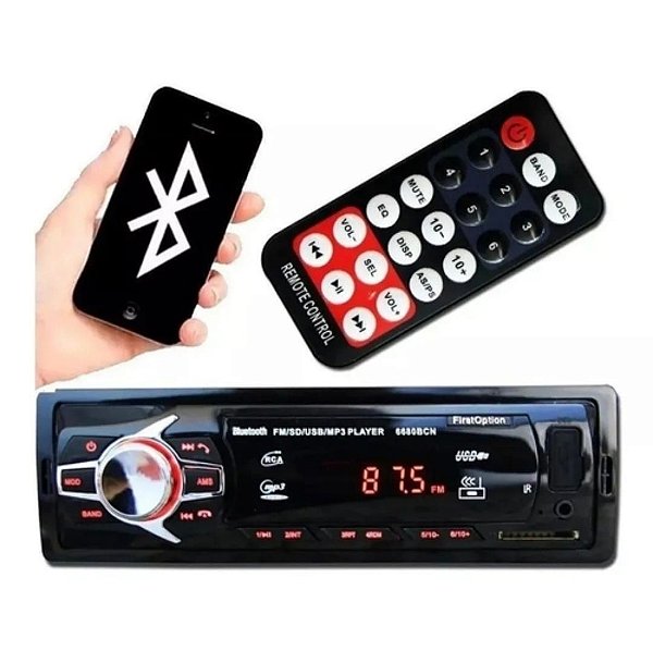 Aparelho de som automotivo mp3 usb lcd fm cartao sd aux 100w kt-c22
