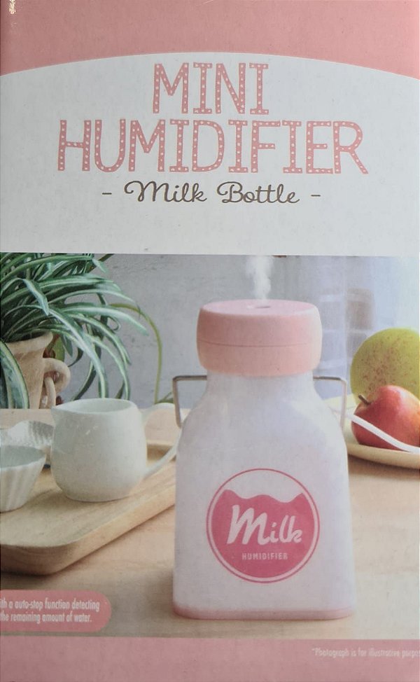 Mini umidificador de ar e luminaria milk