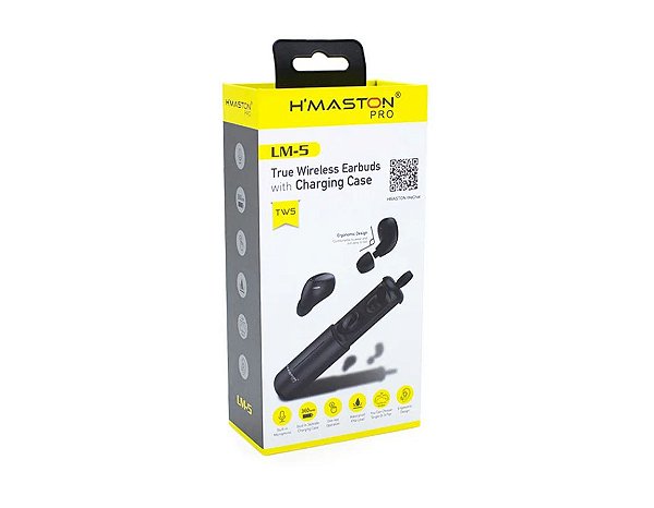 Fone de ouvido bluetooth h'maston pro lm-5