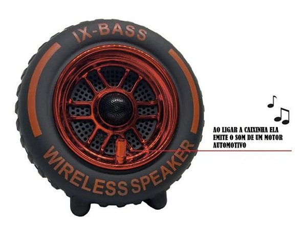 Caixa de som bluetooth roda pneu altomex al-779