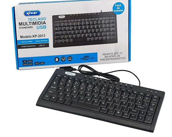 Teclado com fio standard usb knup kp-2013