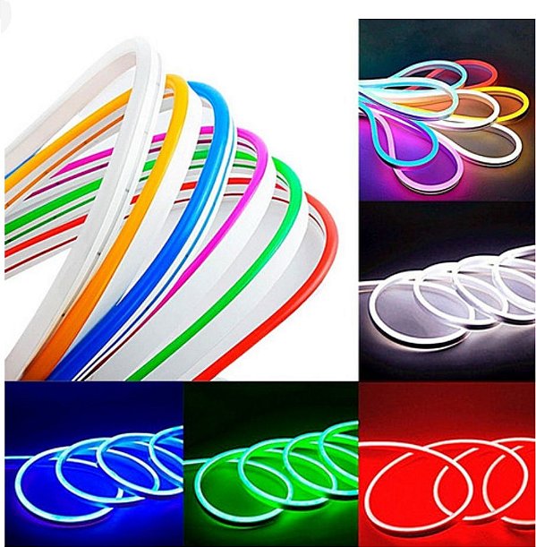 Led neon mangueira flexivel luckfoyu 12v 5 metros tb-5061