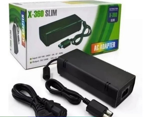 Fonte adapter xbox-360 2 pinos 360slim