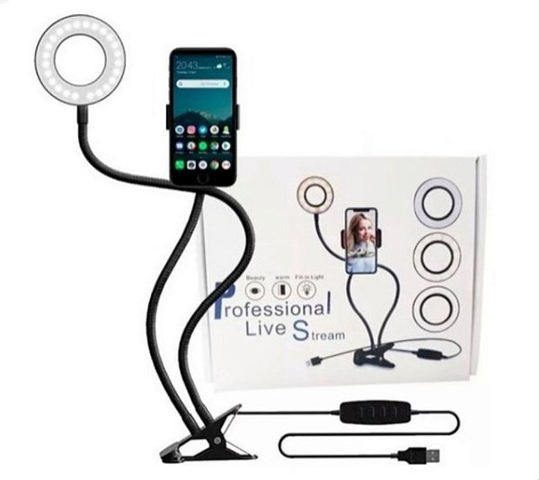 Suporte de celular ring light profissional live xc-rl-01