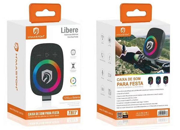 Caixa de som bluetooth h'maston tn17