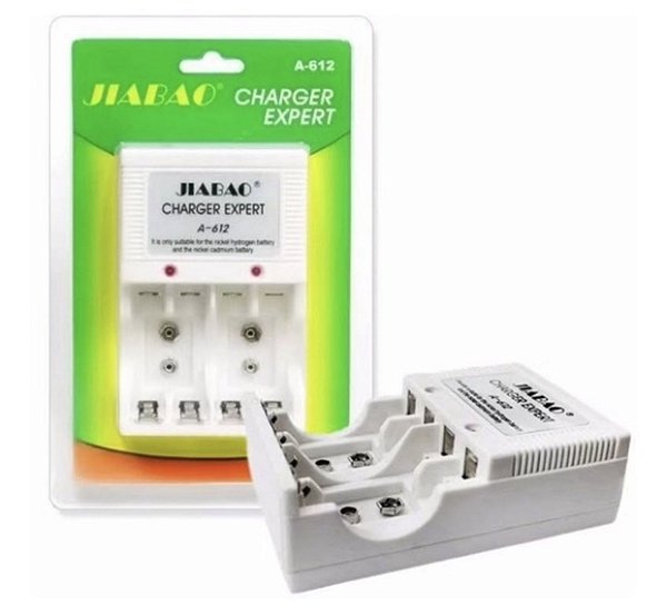 Carregador de pilha / bateria aa aaa recarregavel a-612