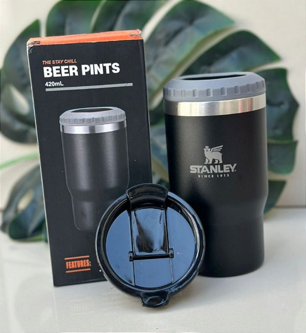 Copo térmico Stanley Porta Cerveja 2 Função em 1 420ml Com Isolador De  Palha Térmico Porta-Lata Resfriador Copo De Cerveja