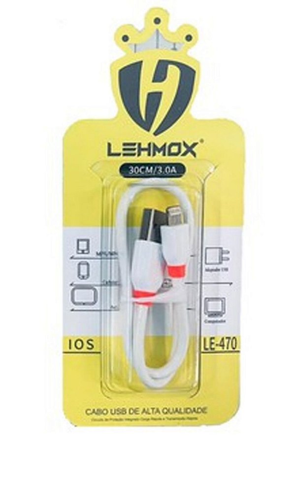 Cabo carregador lehmox iphone le-470