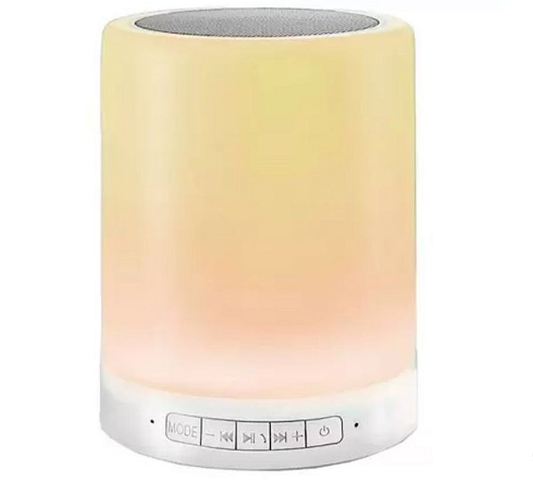 Caixa de som bluetooth abajur multilaser led sp287