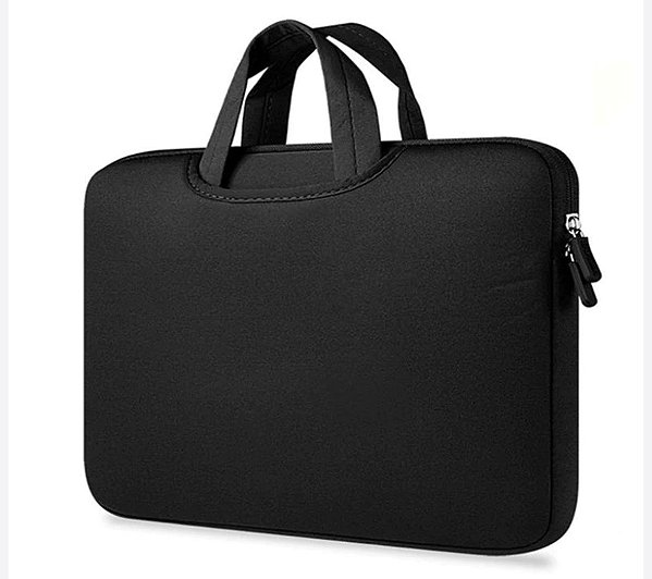 Capa case emborrachado ziper e alça para notebook 13'