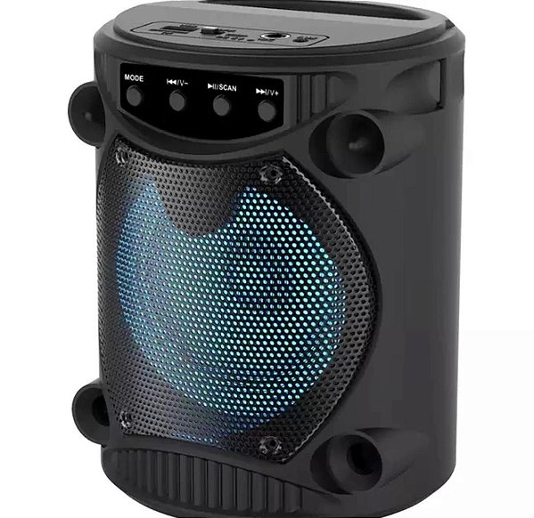 Caixa de som bluetooth com microfone h'sul hs-6116 12w 6.5''