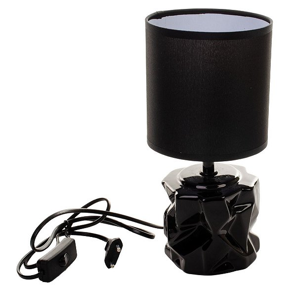 Abajur de mesa com base em ceramica interponte hq69808