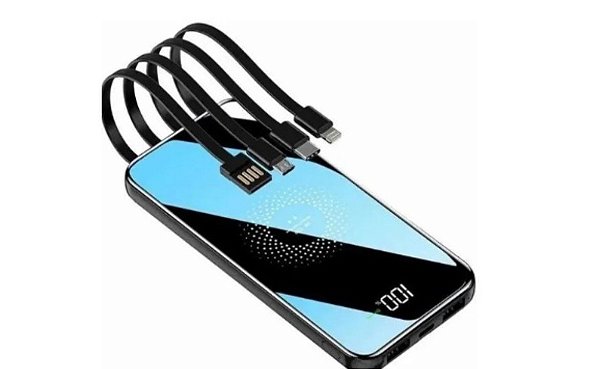 Bateria carregador portatil power bank 10000mah aproximacao inducao