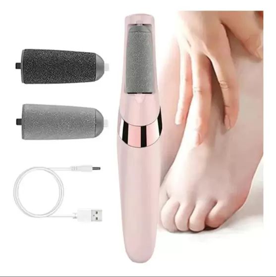 Lixa de pe eletrica altomex recarregavel ak-759 rosa