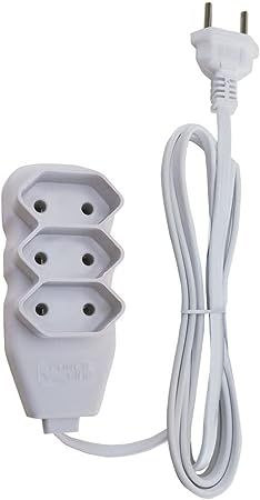 Extensao eletrica tripla 3 mts entrada dupla