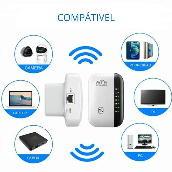 Repetidor de sinal wi fi knup sem fio 2.4ghz kp-3005