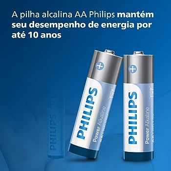 Pilha alcalina philips com 2 unid  lr6p4b/59