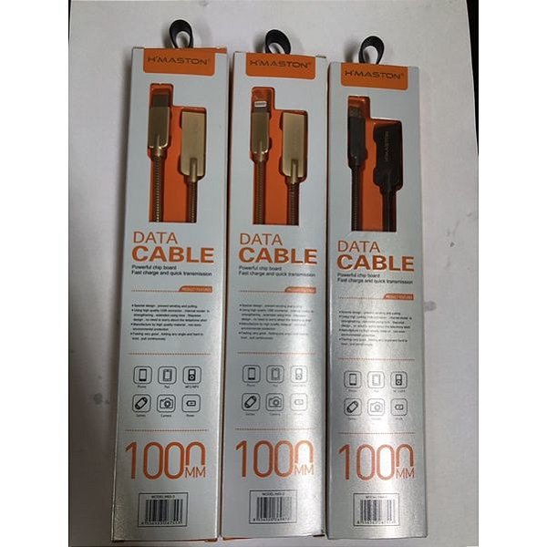 Cabo carregador rapido h'maston 4.8a hb03-3 usb-tipo c