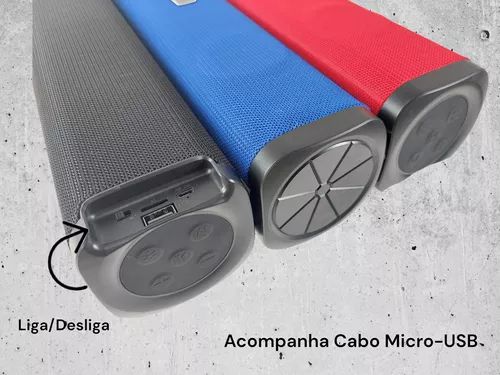 Caixa de som bluetooth soundbar altomex al-8912 rgb