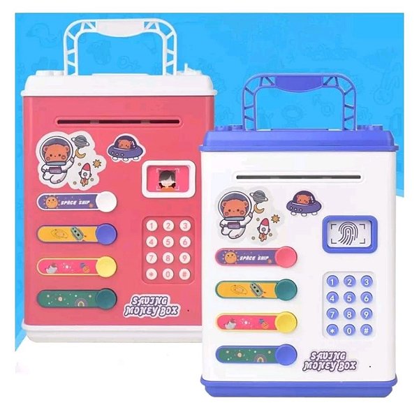 Cofrinho eletronico com senha/puxador de notas musical tomate mtc-003
