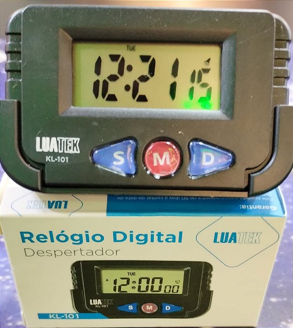 Relogio digital despertador luatek kl-101