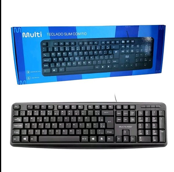Teclado com fio multimidia padrao abnt2 knup usb kp-2034a+