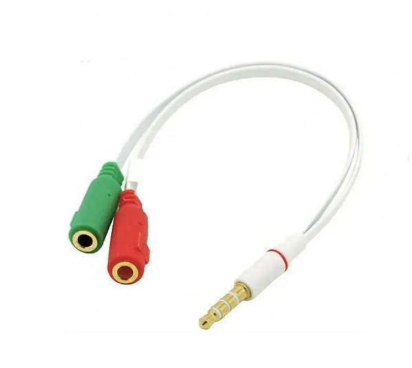 Cabo adaptador de audio p3 macho x 2 p2 femea knup kp-fpp01