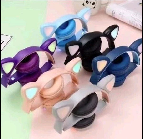 Fone de ouvido gatinho bluetooth/tf/fm radio h'maston sn05