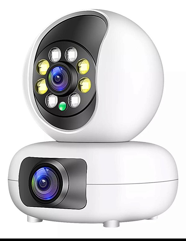 Camera de vigilancia e seguranca ip wifi dupla hs-22