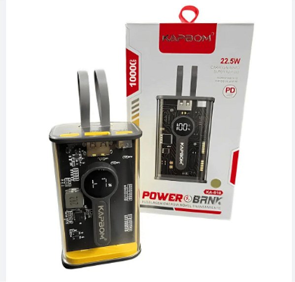 Carregador bateria portatil power bank 10000mah kapbom ka-918
