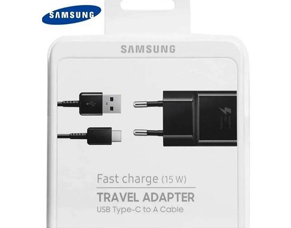 Carregador de celular usb tipo c samsung 15w original