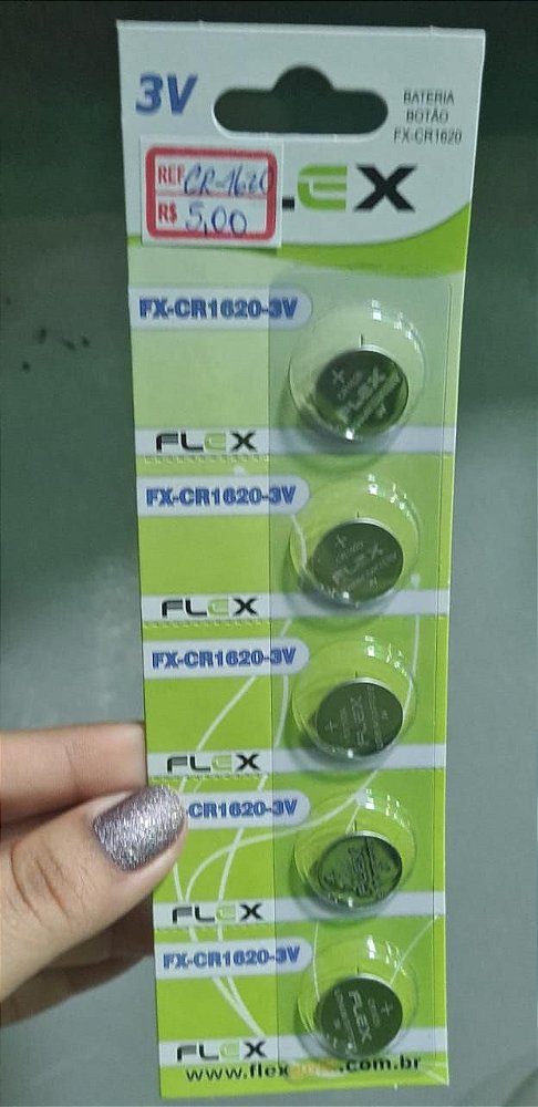 Bateria botao flex fx-cr1620