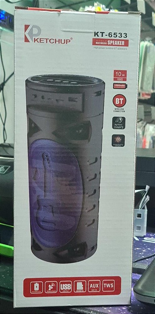 Caixa de som bluetooth ketchup kt-6533