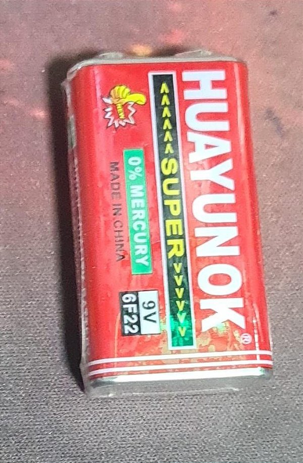 Bateria huayunok super 9v 6f22