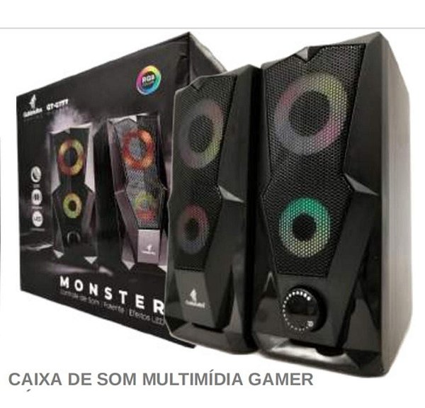 Caixa de som multimidia goldenutra gaming monster gt-g777