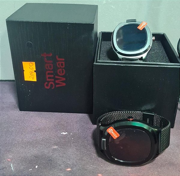 Relogio smartwacht smart wear pulseira metalizada