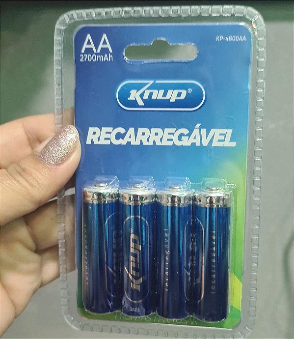 Pilha recarregavel aa knup kp-4800aa