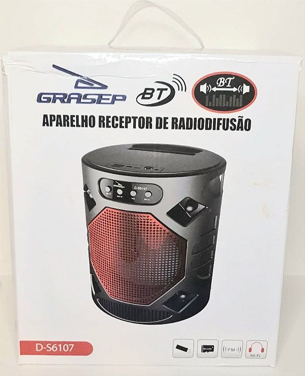 Caixa de som bluetooth grasep 15w d-s6107