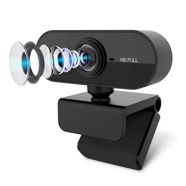 Webcam com microfone 1080p hd usb foco automatico pc/notebook