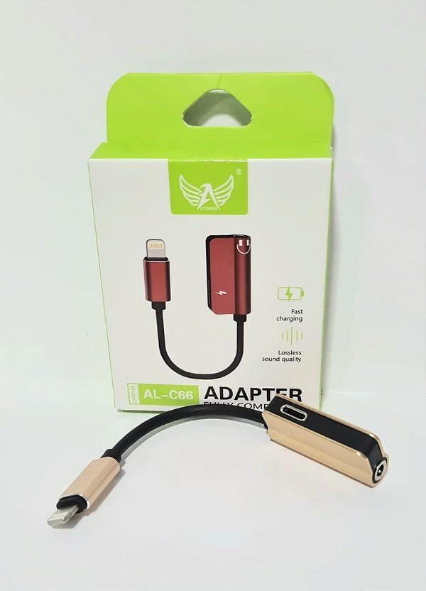 Cabo adaptador conversor de iphone/tipo c/fone altomex al-c66