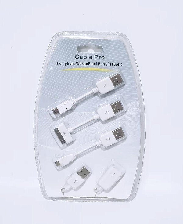 Cabo kit usb para v8 / nokia / ipad 3 em 1