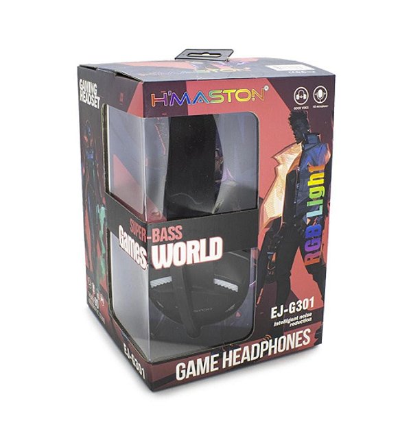Fone de ouvido headset gamer led h'maston ej-g301