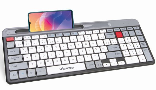 Teclado com fio multidispositivo verde jp-010