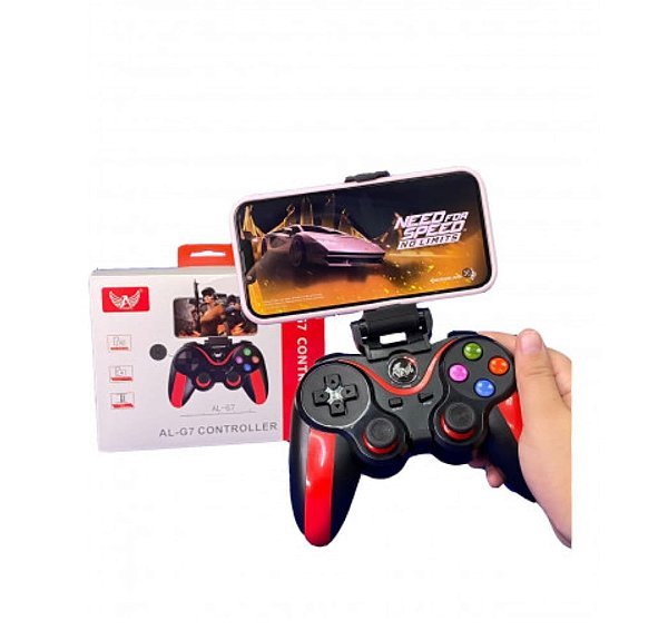 Controle de video game com suporte de celular android e ios/pc