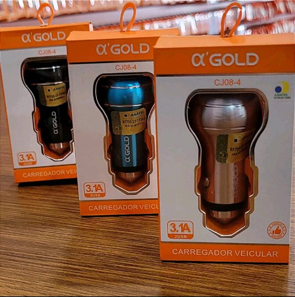 Carregador veicular ox'gold 3.1a cj08-4