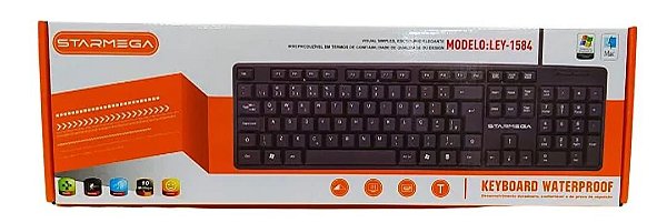 Teclado com fio padrao starmega st-016 preto