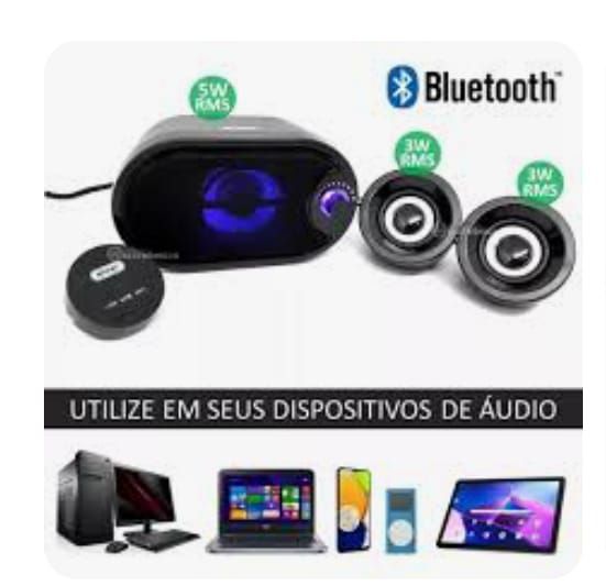 Caixa de som alto falante usb para pc/ipad/notebook/mp3/smartphone led11w knup kp-6018bh