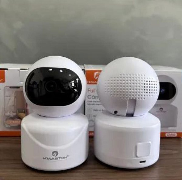 Camera de seguranca e vigilancia wifi interna h'maston cm02